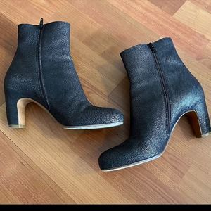 Maison Martin Margiela Ankle Boots Black Leather Size 38 Made in Italy
